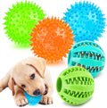 Interactive Dog Toys - 2.5' Squeaky Teething Chew Balls for Small Dogs, Clean Teeth & Training (5Pcs)