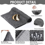 Amylove 4 Pcs Guinea Pig Cage Liner Guinea Pig Bedding Washable Fleece Pee Pads Reusable Small Animals Training Mat Small Animal Sleeping Bed for Bunny Hamster(Dark Gray,12 x 12 Inch)