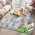 Hompet 2 Pack Super Absorbent Dog Door Mat for Muddy Paws, Washable Pee Pads for Dogs, Reusable Puppy Training Pads, Quick Dry Non-Slip Pet Entryway Rug, Leak-Proof Potty Pad for Indoor Floors 72x72