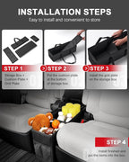Floor Mats Fit for 2021-2026 Kia Sorento 6 Seats (No Hybrid)- All Weather Protection Floor Liners Cargo Mat Seat Back Mats & Car Seat Organizer Accessories Trunk Car Organizers Storage Box, Black