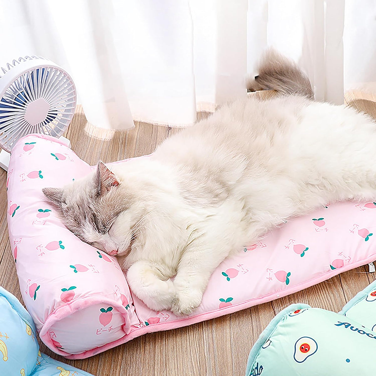 PUMYPOREITY Cooling Dog Mat, Self-Cooling Pad for Dogs & Cats, Blue, Medium, 15.7 x 23.6 x 1.9 inches