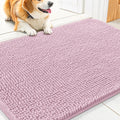 Smiry Dog Door Mat for Muddy Paws 30x20, Absorbs Moisture and Dirt Doormat, Non-Slip Washable Quick Dry Chenille Front Door Mat Indoor Entrance, Entryway Carpet for Inside Floor, Dusty Rose