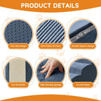 Pet Stairs for Small Dogs - 3-Step Curved Dog Ramp for Bed, Couch, Sofa, Car and Chairs - Non-Slip Bottom Design - High Density Foam Portable Pet Step - Navy