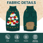 BRKURLEG Dog Sweaters, Christmas Dog Sweaters, Medium Large Dogs Warm Sweater for Cold Weather, Pullover Sweater Xmas New Year, Winter Knitted Sweatshirt Outfit for Boston Terrier, Beagle (Green, L)