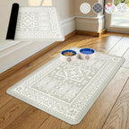 KOOLTAIL Dog Food Mat, Absorbent Pet Feeding Mat for Food and Water Bowls, Placement Pad for Floors with Waterproof Rubber Backing, Quick Dry Water Dispenser Mat for Dogs Puppy Cats, Large, 17"x28"