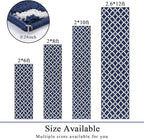 U'Artlines Runner Rug for Hallway 2×6feet Non Slip Kitchen Floor Carpet Runners Blue Geometric Pattern Machine Washable Area Rug for Entryway Bathroom