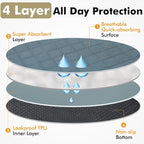Persure Dog Cat Pet Playpen Puppy Crate Cage for Indoor Outdoor Travel | Nursing Rest Zone Recovering Pet Quarantine Room Portable Pop Up Easy to Set up lightweight Bag(Khaki with Pad, Medium)