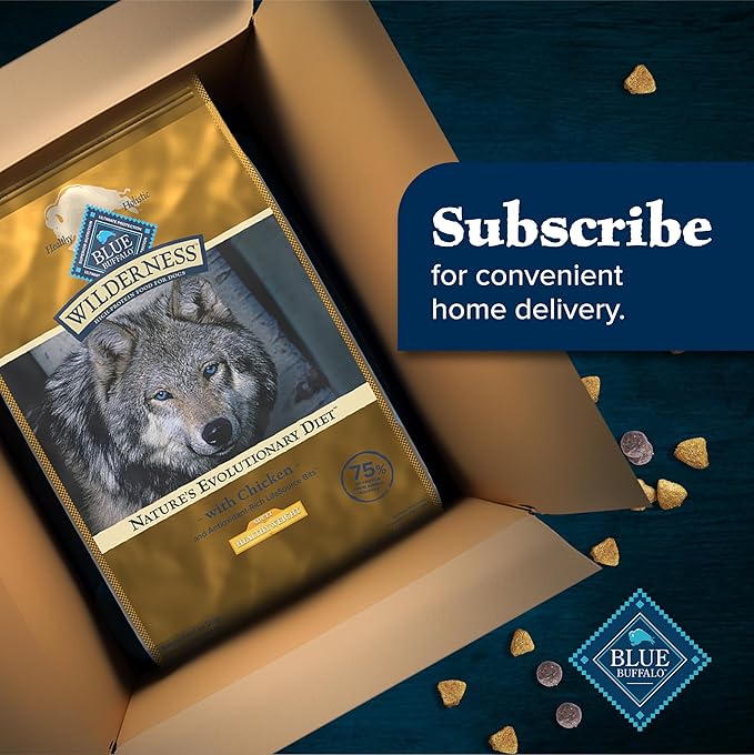 Blue Buffalo Wilderness Natural High-Protein Healthy Weight Dry Food for Adult Dogs, Chicken Recipe, 28-lb. Bag