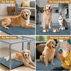 Extra Large Dog Door Mats for Muddy Paws, 71" x 25" Chenille Absorbent Mud Mat for Dogs, Non Slip Heavy Dog Rugs For Muddy Paws, Soft Indoor Door Mat for Entryway, Mud Paw, Inside Floor, Dusty Blue