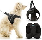 Gooby Escape Free Easy Fit X Step-in Dog Harness, Vegas Black, Large | Patented escape-free, tightens on back-out; Choke-free X-frame + V-neck; Quick-release buckle; Reflective trim