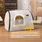 cat Bed cave-cat beds for Indoor Cats,Soft and Comfortable Cute Pet Bed，cat House,with Removable Washable Cushioned Pillow,Enclosed cat Bed,Kitty pet hut、Hideaway,Small Large Dog Tent (Grey)