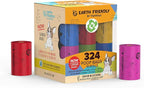 Earth Friendly Extra Thick and Strong 18 Dog Poop Bags, Odor Blocker, 324 Count