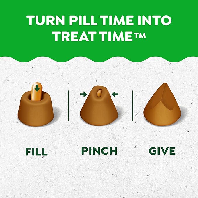 Greenies Pill Pockets for Dogs Large Size, Soft Dog Treats, with Real Peanut Butter, 7.9 oz. Pouch (30 Treats)