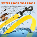 Dogline Biothane Waterproof Dog Leash Strong Coated Nylon Webbing with Black Hardware Odor-Proof Easy to Clean High Performance for Small or Large Dogs Made in USA 4 or 6 ft Lead, Lemon Yellow