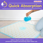 PETSWORLD Giant Dog Potty Pads, Odor-Eliminating, 36" x 36", Ultra Absorbent 5-Layer Leak-Proof Training Pads for Dogs & Cats (36x36 Health Indicating, 50 Count)
