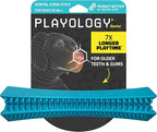 Playology Dog Toys | Dental Chew Stick Gentle on Gums | Jumbo Peanut Butter Scented Toy - Easy to Clean and Made from Non Toxic Materials