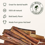 Downtown Pet Supply Bully Sticks for Dogs - Natural 6 Inch Beef Chews, Odor-Free & Rawhide-Free, Long Lasting Dog Treats for Aggressive Chewers - Healthy, Safe & Delicious Chews Dogs Love (10 Pack)