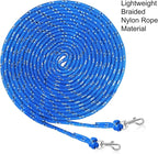 Rypet Reflective Cat Long Leash - 50 FT Escape Proof Walking Leads Yard Long Leash Durable Safe Personalized Extender Leash Traning Play Outdoor for Kitten, Puppy, Rabbit and Small Animals