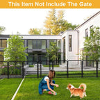 Garden Fence 40 Inch 14 Panels Without Gate, Total 31 Ft(L) Garden Fence for Yard and Dog, Black Dog Pen Wide Door, Metal Dog Pen Heavy Duty Pet Puppy Exercise Pen for Rv Camping