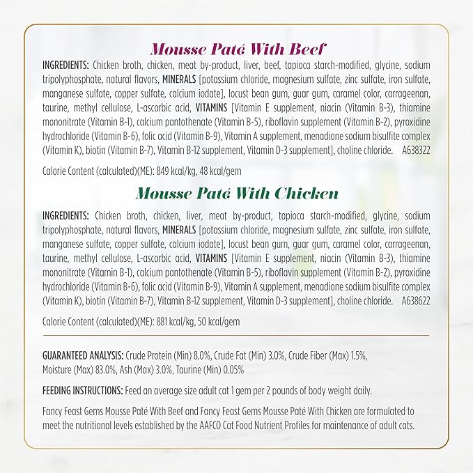 Fancy Feast Gems Pate Cat Food Mousse and a Halo of Savory Gravy Wet Cat Food Variety Pack - (Pack of 12) 4 oz. Boxes