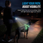 noxgear LightHound Light Up Reflective Dog Harness and Wrist Light, X-Large | 360° Light Up Reflective Dog Harness, 8 Colors & 6 Modes, USB Rechargeable, Adjustable, Rainproof, LED Fiber Optic