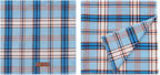 Lionet Paws Dog Bandana for Small Medium Large Dogs, Cat Kerchief Blue Plaid, Triangle Bibs Scarf for Girl or Boy