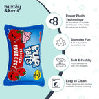 Huxley & Kent Funny Dog Toy w/Squeaker – Power Plush Squeaky Dog Toys for Small, Medium & Large Dogs – Soft Stuffed Animal for Indoor Play & Fetch - Pup-Tarts Frosted Pawberry, Large