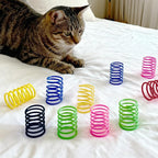 AGYM 6Colors Plastic Spring Cat Toys, 90 Pack Spiral Springs for Indoor Cats to Swat, Bite, Hunt, Interactive Toys for Cats and Kittens