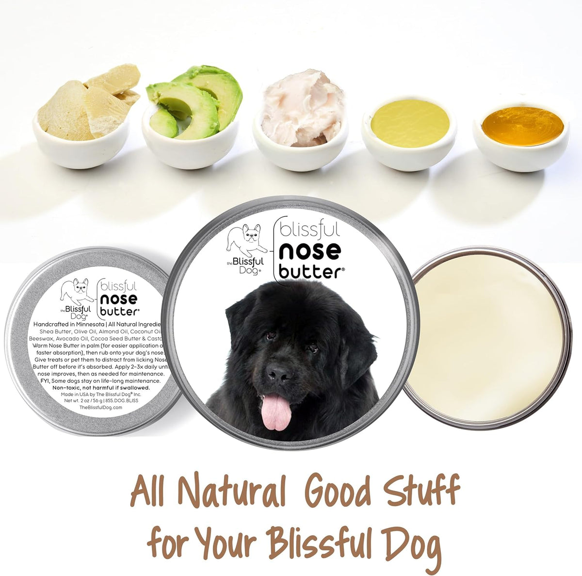 The Blissful Dog Newfoundland Unscented Nose Butter - Dog Nose Butter, 4 Ounce