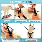 Gooby Escape Free Easy Fit X Step-in Dog Harness, Atlanta Peach, X-Large | Patented escape-free, tightens on back-out; Choke-free X-frame + V-neck; Quick-release buckle; Reflective trim