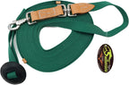 Southwestern Equine 35' Flat Cotton Web Lunge Line with Bolt Snap & Rubber Stop (35', Emerald)