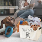 Funny Golden Retriever Dog Toy Basket, Dogs Lover Gifts, Life Is Golden Humorous Collapsible Pet Dog Toy Storage Bin Box Basket Organizer, Pet Supplies for Dogs
