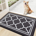 Buganda Indoor Door Mat, Dirt-Resistant and Absorbent Doormat, Anti-Slip, Low Profile Floor Mats for Inside Entryway, Front, and Back Door Entrance (30x17 Inches, Dark Grey)