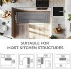 GRANNY SAYS Kitchen Mats for Floor 59 x 20, Resist Dirt Kitchen Rugs Non Slip Washable, Large Rug Runner for Sink Laundry Thick Durable Polypropylene Comfort Standing, Grey