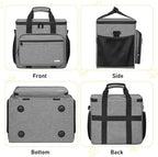 GMAK Pet Grooming Bag, Pets Grooming Tote Bags Supplies Organizer Case Dogs Cats Tools Organizer Tote for Pets Grooming Tools Kit, Clippers, Brush, Scissors or Other Pets Care Supplies, Grey(Bag Only)
