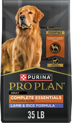 Purina Pro Plan Complete Essentials Shredded Blend Lamb and Rice High Protein Dog Food with Probiotics for Dogs - 35 lb. Bag