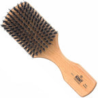 Kent OG2 Beechwood Club HairBrush, 100% Natural Boar Bristle for Mens Grooming, All Hair Types and Beard Lengths, Travel Size with Hair Brush Cleaner, Slick Back Hair brush