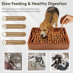Snuffle Mat for Dogs, Dog Puzzle Mat, Interactive Dog Toys for Enrichment,Sniff Mats with Non-Slip Backing,Suitable for Breeds and Sizes of Dogs (Brown, 17" X 15")