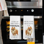 Pomeranian Dog Kitchen Towels Set of 2, Funny Dog Kitchen Decor, Dogs Gifts for Women Men Hand Towel, Pet Owner Gift Decorative Tea Towels Dish Towel 16x24 Inch