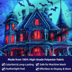 Halloween Tapestry, Blacklight Tapestry for Halloween Party Decor Hanging Tapestries Backdrop Wall Art Poster for Bedroom Dorm 90x70in