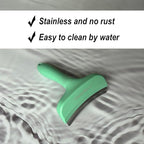 Pet Deshedding Tool with Curve Blade, Cat Grooming Brush, Tight V-shaped Teeth Shedding Comb for Cats and Dogs (Green, Large)