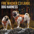 OneTigris Tactical Dog Harness Vest No-Pull Service Dog Vest for Small Dogs | 1000D Pullable Nylon, with Control Handle and Hook & Loop Panels, Easy On & Off, Adjustable for Walking Training Orange XXS