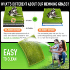 Hompet Artificial Grass for Dogs, 51"x28", Professional Dog Grass Mat, Easy to Clean with Drainage Holes, Potty Training Pad and Replacement Fake Grass Turf, Outdoor Rug Patio Lawn Decoration