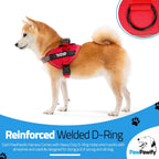 PawPawify Custom No Pull Dog Harness with Name and Phone Number, Heavy Duty Personalized Pet Vest to Prevent Tugging, Pulling, or Choking, Training and Walking (New Red, XS (5-9LBS))