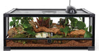 Zilla QuickBuild Reptile 20 Gallon Glass Terrarium Habitat with Swing Door For Geckos, Snakes, Lizards, Frogs, Turtles, and Tortoises, 30" x 12" x 12"