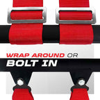 1 pc Red 5 Point Harness for Bucket Seat, Latch Release, 9 Color Options, Racing Harness 5 point, Race Car, UTV, RZR [6009A5]