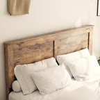 Full Size Bed Frame, Rustic Vintage Platform Bed Frame with Wood Headboard and Footboard, 12 Wood Slats Support, No Box Spring Needed (Dark Brown, Full)