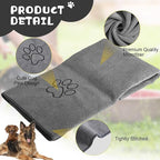 Chumia 4 Pack Dog Towels for Drying Large Microfiber Grooming Tools Absorbent Soft Bath Supplies with Embroidered Paw for Small Medium Pet Products(16 x 32 Inch,Gray, Black)
