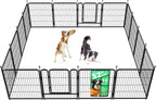FXW Rollick Unleashed Dog Playpen for Indoor, Yard, RV Camping, 32 inch 16 Panels for Small and Medium Dogs, Black│Patented