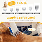 NEWBULIG Pet Grooming Vacuum Kit for Cats and Dogs, 2.5L Dust Cup | 3 Suction Modes and 5 Groomer Tools, Low Noise for Cats, Dogs Other Animals Hair Trimmer, White and Blue